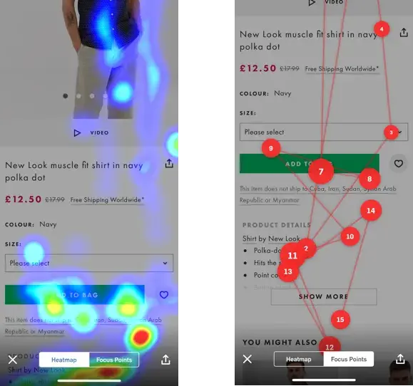 shows two screenshots of the app. On the left a heatmap, on the right a plot graphic